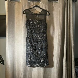 Adrianna Papell lace black dress